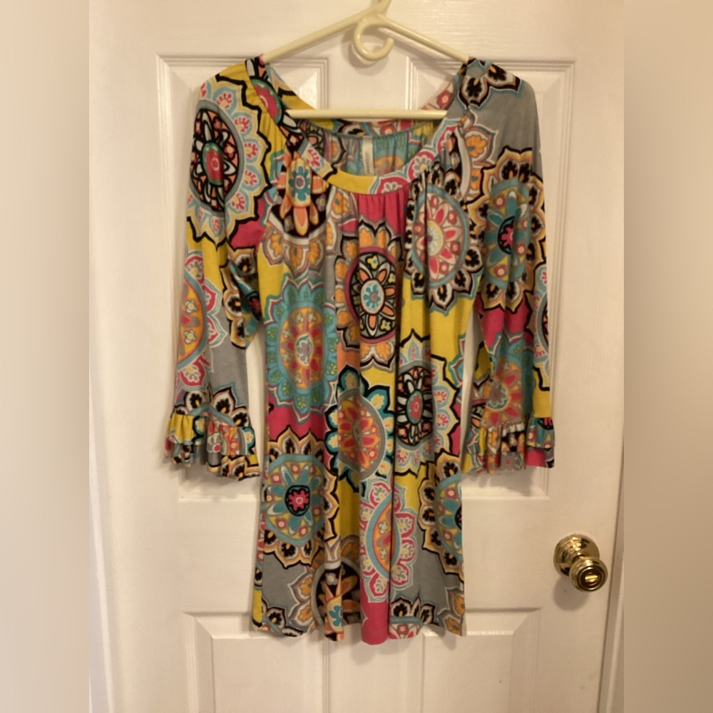 Cezanne Multicolor Patterned Top - image 1